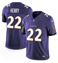 Men's Baltimore Ravens #22 Derrick Henry Purple 2023 F.U.S.E. Vapor Limited Football Stitched Jersey Men's Baltimore Ravens #22 Derrick Henry Purple 2023 F.U.S.E. Vapor Limited Football Stitched Jersey