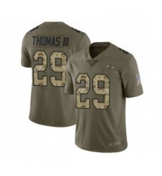 Mens Baltimore Ravens 29 Earl Thomas III Limited Olive Camo Salute to Service Football Jersey Mens Baltimore Ravens 29 Earl Thomas III Limited Olive Camo Salute to Service Football Jersey