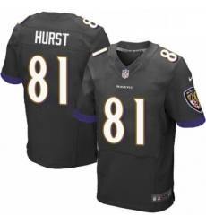 Mens Nike Baltimore Ravens 81 Hayden Hurst Elite Black Alternate NFL Jersey Mens Nike Baltimore Ravens 81 Hayden Hurst Elite Black Alternate NFL Jersey