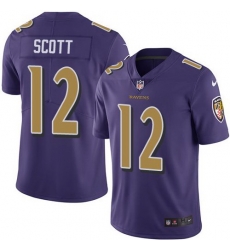 Nike Ravens 12 Jaleel Scott Purple Color Rush Limited Jersey Nike Ravens 12 Jaleel Scott Purple Color Rush Limited Jersey