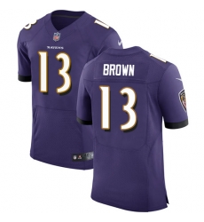 Nike Ravens #13 John Brown Purple Team Color Mens Stitched NFL Vapor Untouchable Elite Jersey Nike Ravens #13 John Brown Purple Team Color Mens Stitched NFL Vapor Untouchable Elite Jersey