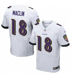 Nike Ravens #18 Jeremy Maclin White Mens Stitched NFL New Elite Jersey Nike Ravens #18 Jeremy Maclin White Mens Stitched NFL New Elite Jersey