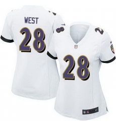 Nike Ravens 28 Terrance West White Womens Stitched NFL New Elite Jersey Nike Ravens 28 Terrance West White Womens Stitched NFL New Elite Jersey