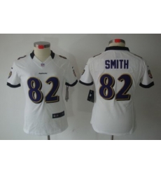 Nike Women Baltimore Ravens #82 Smith White Color(Women Limited Jerseys)4 Nike Women Baltimore Ravens #82 Smith White Color(Women Limited Jerseys)4