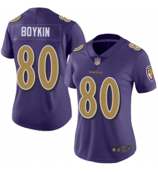Ravens 80 Miles Boykin Purple Women Stitched Football Limited Rush Jersey Ravens 80 Miles Boykin Purple Women Stitched Football Limited Rush Jersey