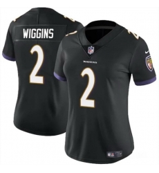 Women Baltimore Ravens 2 Nate Wiggins Black 2024 Draft Football Jersey Women Baltimore Ravens 2 Nate Wiggins Black 2024 Draft Football Jersey
