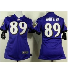 Women Nike Baltimore Ravens 89 Steve Smith Sr Purple Team Color Stitched NFL Jersey Women Nike Baltimore Ravens 89 Steve Smith Sr Purple Team Color Stitched NFL Jersey