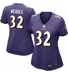 Womens Nike Baltimore Ravens 32 Eric Weddle Game Purple Team Color NFL Jersey Womens Nike Baltimore Ravens 32 Eric Weddle Game Purple Team Color NFL Jersey
