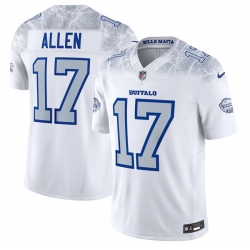 Men Buffalo Bills 17 Josh Allen White 2025 F U S E Rivalries Vapor Untouchable Limited Stitched Football Jersey