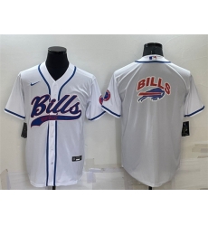 Men Buffalo Bills White Team Big Logo With Patch Cool Base Stitched Baseb Men Buffalo Bills White Team Big Logo With Patch Cool Base Stitched Baseb