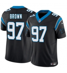 Men Carolina Panthers 97 Bobby Brown Black 2025 F U S E  Vapor Limited Stitched Football Jersey