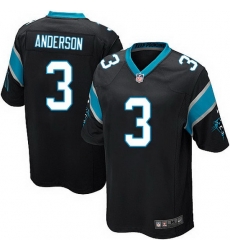 Nike Panthers #3 Derek Anderson Black Team Color Mens Stitched NFL Elite Jersey Nike Panthers #3 Derek Anderson Black Team Color Mens Stitched NFL Elite Jersey