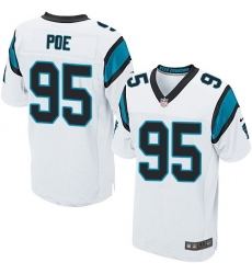 Nike Panthers #95 Dontari Poe White Mens Stitched NFL Elite Jersey Nike Panthers #95 Dontari Poe White Mens Stitched NFL Elite Jersey