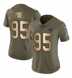 Nike Panthers #95 Dontari Poe Olive Gold Womens Stitched NFL Limited 2017 Salute to Service Jersey Nike Panthers #95 Dontari Poe Olive Gold Womens Stitched NFL Limited 2017 Salute to Service Jersey