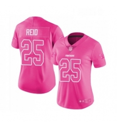 Womens Carolina Panthers 25 Eric Reid Limited Pink Rush Fashion Football Jersey Womens Carolina Panthers 25 Eric Reid Limited Pink Rush Fashion Football Jersey