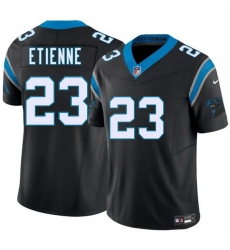 Youth Carolina Panthers 23 Trevor Etienne Black 2025 Draft F U S E  Vapor Limited Stitched Football Jersey