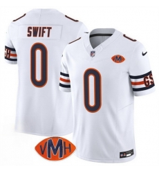 Men Chicago Bears 0 D 27Andre Swift White 2025 F U S E With VMH Patch Vapor Untouchable Limited Stitched Football Jersey Men Chicago Bears 0 D 27Andre Swift White 2025 F U S E With VMH Patch Vapor Untouchable Limited Stitched Football Jersey