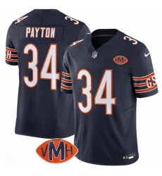 Men Chicago Bears 34 Walter Payton Navy 2025 F U S E  With VMH Patch Vapor Untouchable Limited Stitched Football Jersey