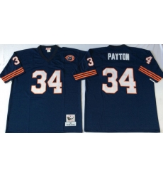 Men Chicago Bears 34 Walter Payton Navy M&N Throwback Jersey Men Chicago Bears 34 Walter Payton Navy M&N Throwback Jersey