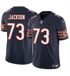 Men Chicago Bears 73 Jonah Jackson Navy 2025 F U S E  Vapor Stitched Football Jersey