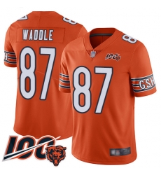 Men Chicago Bears 87 Tom Waddle Orange Alternate 100th Season Limited Football Jersey Men Chicago Bears 87 Tom Waddle Orange Alternate 100th Season Limited Football Jersey