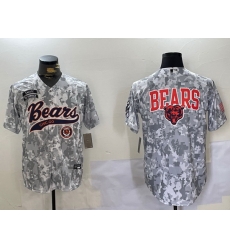 Men Chicago Bears Camo With Patch Cool Base Stitched Baseball Jersey 3 Men Chicago Bears Camo With Patch Cool Base Stitched Baseball Jersey 3