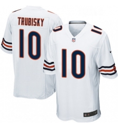 Mens Nike Chicago Bears 10 Mitchell Trubisky Game White NFL Jersey Mens Nike Chicago Bears 10 Mitchell Trubisky Game White NFL Jersey