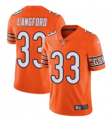 Nike Bears #33 Jeremy Langford Orange Mens Stitched NFL Limited Rush Jersey Nike Bears #33 Jeremy Langford Orange Mens Stitched NFL Limited Rush Jersey