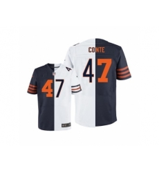 Nike Chicago Bears 47 Chris Conte White-Blue Elite split NFL Jersey Nike Chicago Bears 47 Chris Conte White-Blue Elite split NFL Jersey
