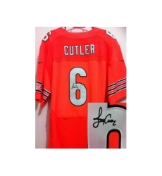 Nike Chicago Bears 6 Jay Cutler Orange Elite Signed NFL Jersey Nike Chicago Bears 6 Jay Cutler Orange Elite Signed NFL Jersey