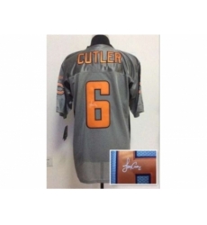 Nike chicago bears 6 Jay Cutler grey Elite shadow Signed NFL Jersey Nike chicago bears 6 Jay Cutler grey Elite shadow Signed NFL Jersey