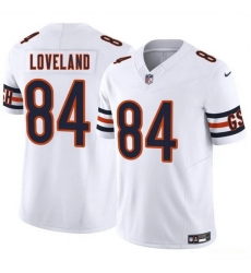 Youth Chicago Bears 84 Colston Loveland White 2025 Draft F U S E  Vapor Untouchable Limited Stitched Football Jersey