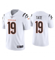 Men Cincinnati Bengals 19 Auden Tate 2021 White Vapor Untouchable Limited Stitched Jersey Men Cincinnati Bengals 19 Auden Tate 2021 White Vapor Untouchable Limited Stitched Jersey