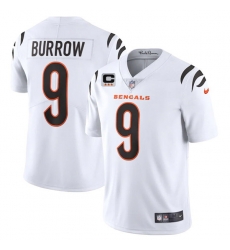 Men Cincinnati Bengals 2022 #9 Joe Burrow White With 3-star C Patch Vapor Limited Stitched NFL Jersey Men Cincinnati Bengals 2022 #9 Joe Burrow White With 3-star C Patch Vapor Limited Stitched NFL Jersey