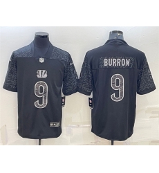 Men Cincinnati Bengals 9 Joe Burrow Reflective Limited Stitched Jersey Men Cincinnati Bengals 9 Joe Burrow Reflective Limited Stitched Jersey