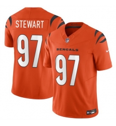Men Cincinnati Bengals 97 Shemar Stewart Orange 2025 Draft F U S E  Vapor Untouchable Limited Stitched Football Jersey