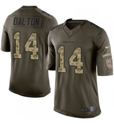 Mens Nike Cincinnati Bengals 14 Andy Dalton Limited Green Salute to Service NFL Jersey Mens Nike Cincinnati Bengals 14 Andy Dalton Limited Green Salute to Service NFL Jersey