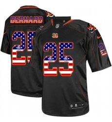 Mens Nike Cincinnati Bengals 25 Giovani Bernard Elite Black USA Flag FashionNFL Jersey Mens Nike Cincinnati Bengals 25 Giovani Bernard Elite Black USA Flag FashionNFL Jersey