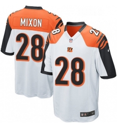 Mens Nike Cincinnati Bengals 28 Joe Mixon Game White NFL Jersey Mens Nike Cincinnati Bengals 28 Joe Mixon Game White NFL Jersey