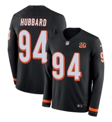 Nike Bengals #94 Sam Hubbard Black Team Color Men Stitched NFL Limited Therma Long Sleeve Jersey Nike Bengals #94 Sam Hubbard Black Team Color Men Stitched NFL Limited Therma Long Sleeve Jersey