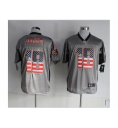 Nike Cincinnati Bengals 18 A.J. Green grey Elite USA Flag Fashion NFL Jersey Nike Cincinnati Bengals 18 A.J. Green grey Elite USA Flag Fashion NFL Jersey