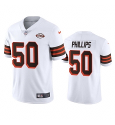 Cleveland Browns 50 Jacob Phillips Nike 1946 Collection Alternate Vapor Limited NFL Jersey White Cleveland Browns 50 Jacob Phillips Nike 1946 Collection Alternate Vapor Limited NFL Jersey White
