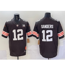 Men Cleveland Browns 12 Shedeur Sanders Brown 2025 Draft F U S E With Jim Brown Memorial 26 Home Patch Vapor Limited Stitched Football Jersey Men Cleveland Browns 12 Shedeur Sanders Brown 2025 Draft F U S E With Jim Brown Memorial 26 Home Patch Vapor Limited Stitched Football Jersey