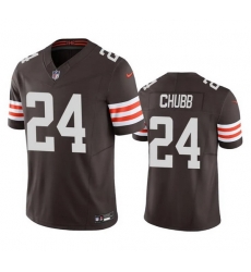 Men Cleveland Browns 24 Nick Chubb Brown 2023 F.U.S.E. Vapor Untouchable Limited Stitched Jersey Men Cleveland Browns 24 Nick Chubb Brown 2023 F.U.S.E. Vapor Untouchable Limited Stitched Jersey