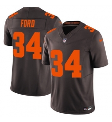 Men Cleveland Browns 34 Jerome Ford Brown 2025 F U S E  Alpha Dawg Limited Stitched Football Jersey