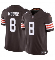 Men Cleveland Browns 8 Elijah Moore Brown 2023 F U S E Vapor Limited Stitched Football Jersey Men Cleveland Browns 8 Elijah Moore Brown 2023 F U S E Vapor Limited Stitched Football Jersey