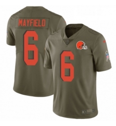 Mens Nike Cleveland Browns 6 Baker Mayfield Limited Olive 2017 Salute to Service NFL Jersey Mens Nike Cleveland Browns 6 Baker Mayfield Limited Olive 2017 Salute to Service NFL Jersey