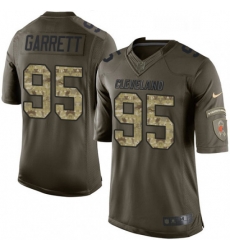 Mens Nike Cleveland Browns 95 Myles Garrett Elite Green Salute to Service NFL Jersey Mens Nike Cleveland Browns 95 Myles Garrett Elite Green Salute to Service NFL Jersey