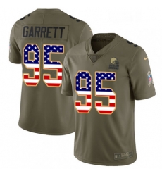Mens Nike Cleveland Browns 95 Myles Garrett Limited OliveUSA Flag 2017 Salute to Service NFL Jersey Mens Nike Cleveland Browns 95 Myles Garrett Limited OliveUSA Flag 2017 Salute to Service NFL Jersey