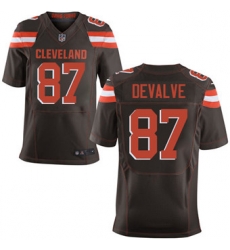 Nike Browns #87 Seth DeValve Brown Team Color Mens Stitched NFL New Elite Jersey Nike Browns #87 Seth DeValve Brown Team Color Mens Stitched NFL New Elite Jersey
